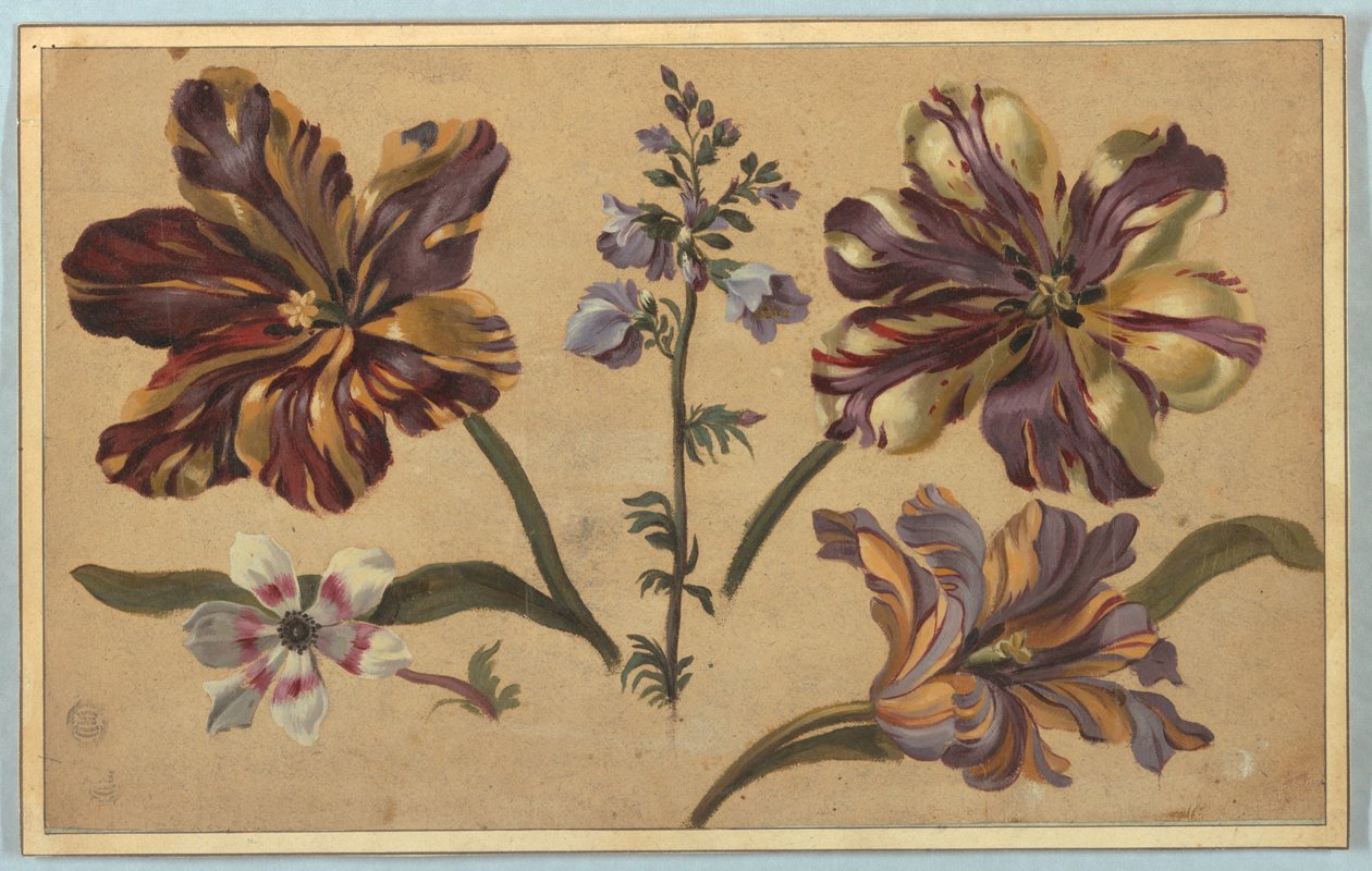 çeşitli çiçekler by Unknown artist