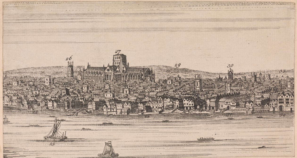 Nehrin Karşısındaki Eski St. Pauls'un Görünümü by Unknown artist