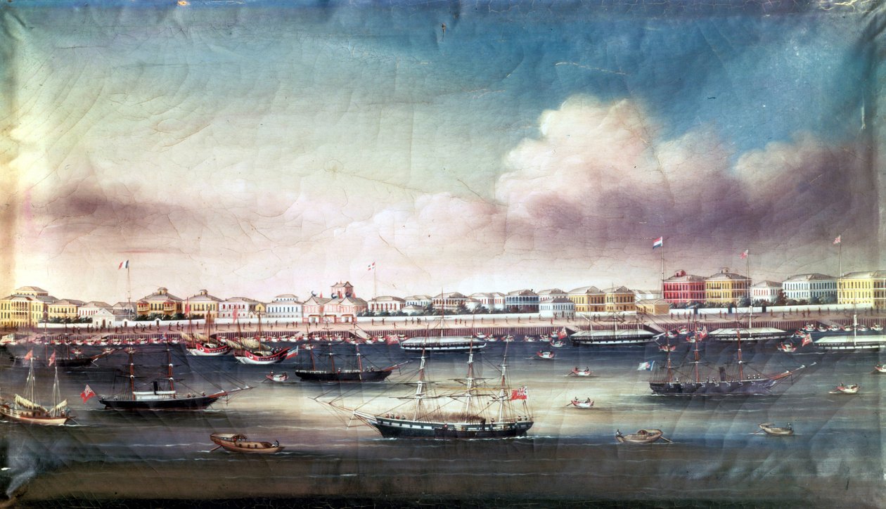 1850 dolaylarında Şanghay Limanı