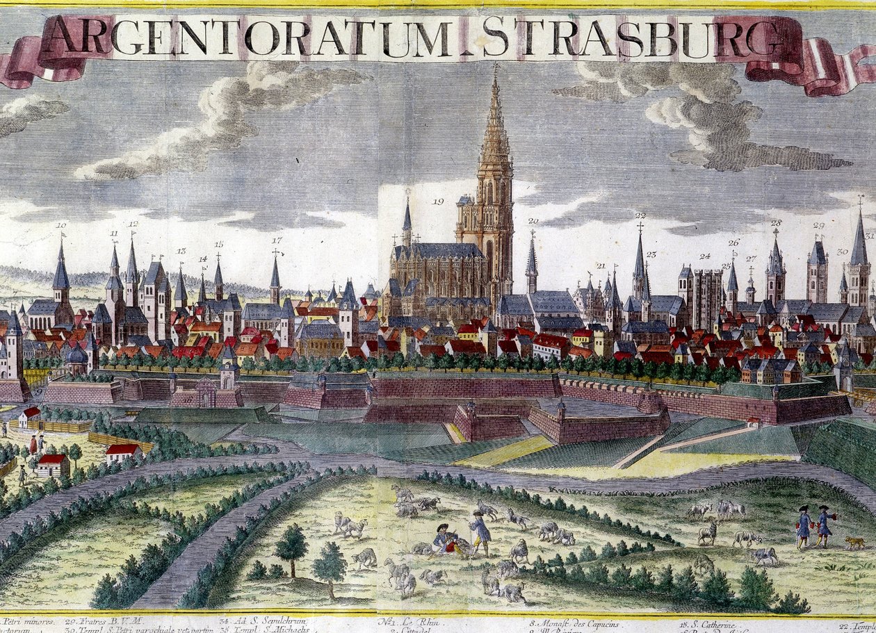 Katedrali ile 1770 civarında Strasbourg