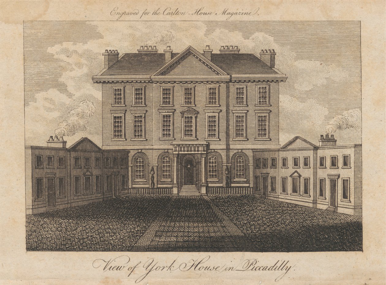 Piccadilly'deki York House'un görünümü by Unknown artist
