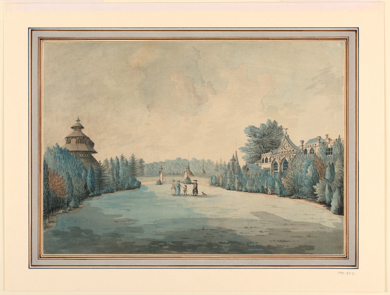 Pagodalı Bahçe Manzarası by Unknown artist