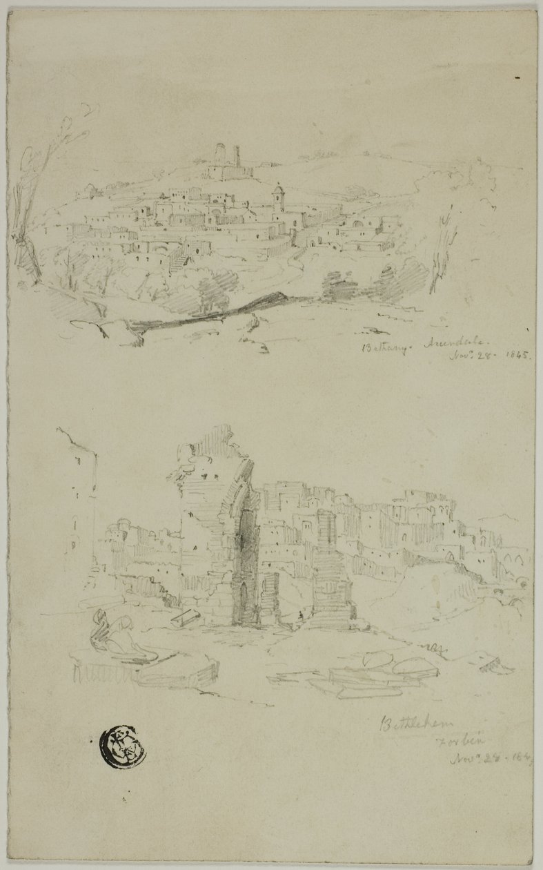 Bethany ve Bethlehem manzaraları by Unknown artist