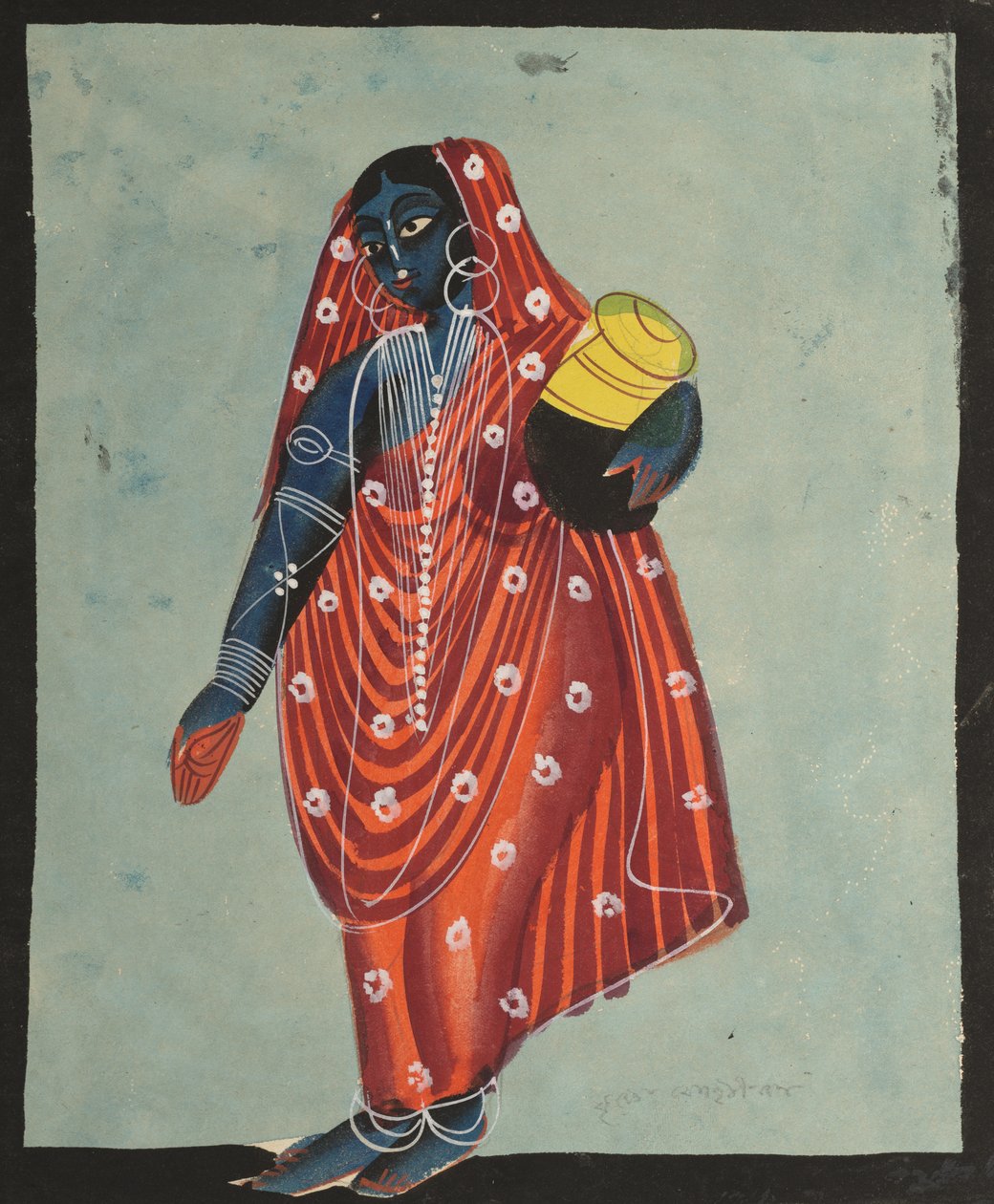Vişnu, Tanrılar İçin Amrita Taşıyan Dişi Mohini Şeklinde by Unknown artist