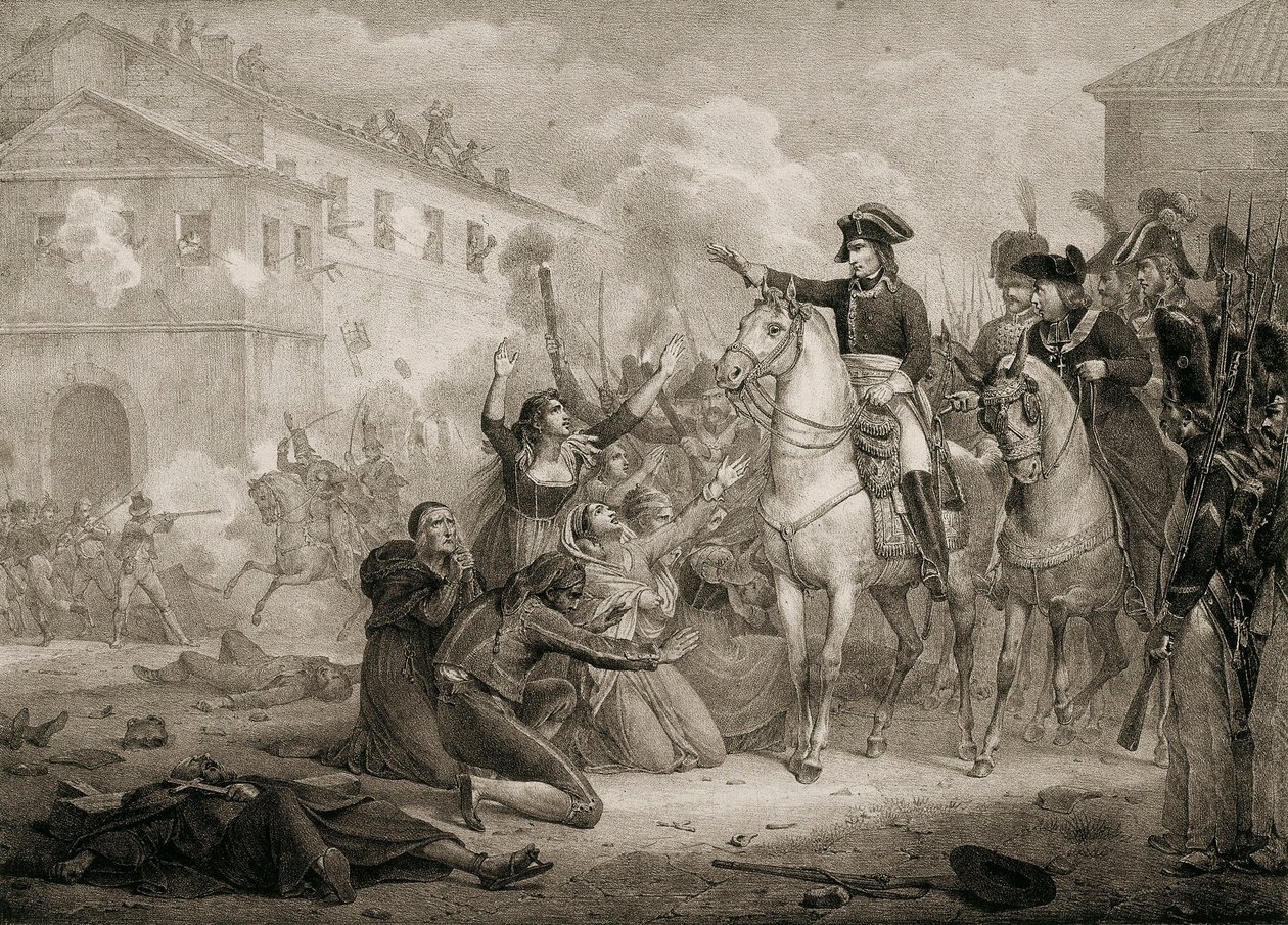 İspanya Bağımsızlık Savaşı (1808-1814): İspanyollar Napolyon'a acıma diliyor. Madrid, Ulusal Kütüphane. by Unknown artist