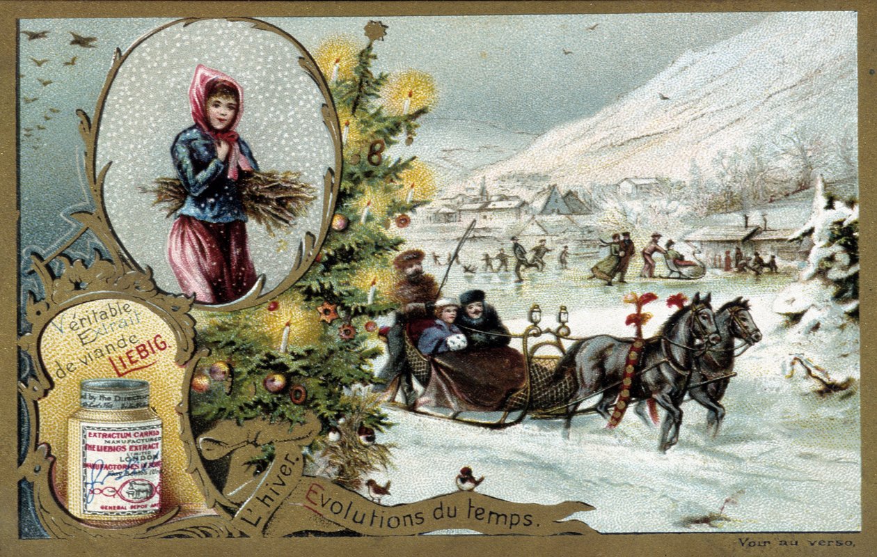 Kış - Gerçek Liebig et özü - Liebig Kromolitografisi 19. yüzyıl Liebig by Unknown artist
