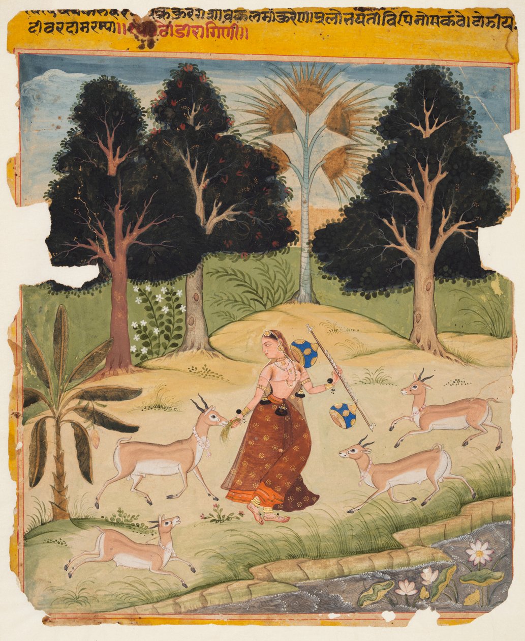Geyik Besleyen Kadın: Ragamala'dan Todi Ragini by Unknown artist