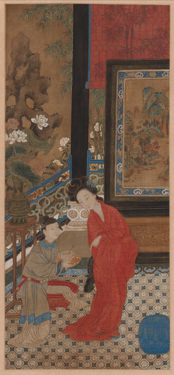 Yang Guifei Banyodan Ayrılırken by Unknown artist