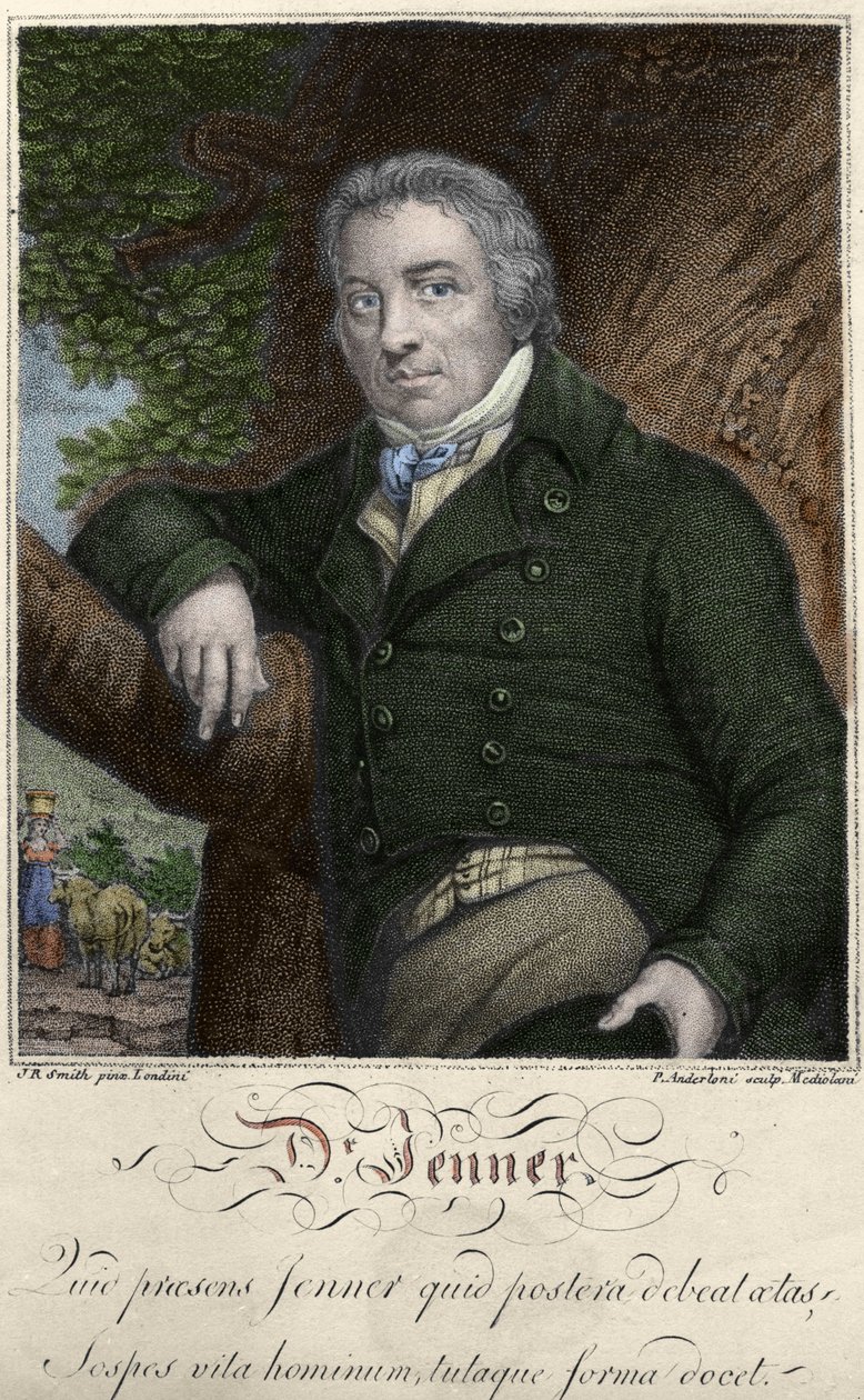 Edward Jenner (1749-1823), İngiliz doktor, çiçek hastalığına karşı bağışıklığı keşfeden portresi. by Unknown artist