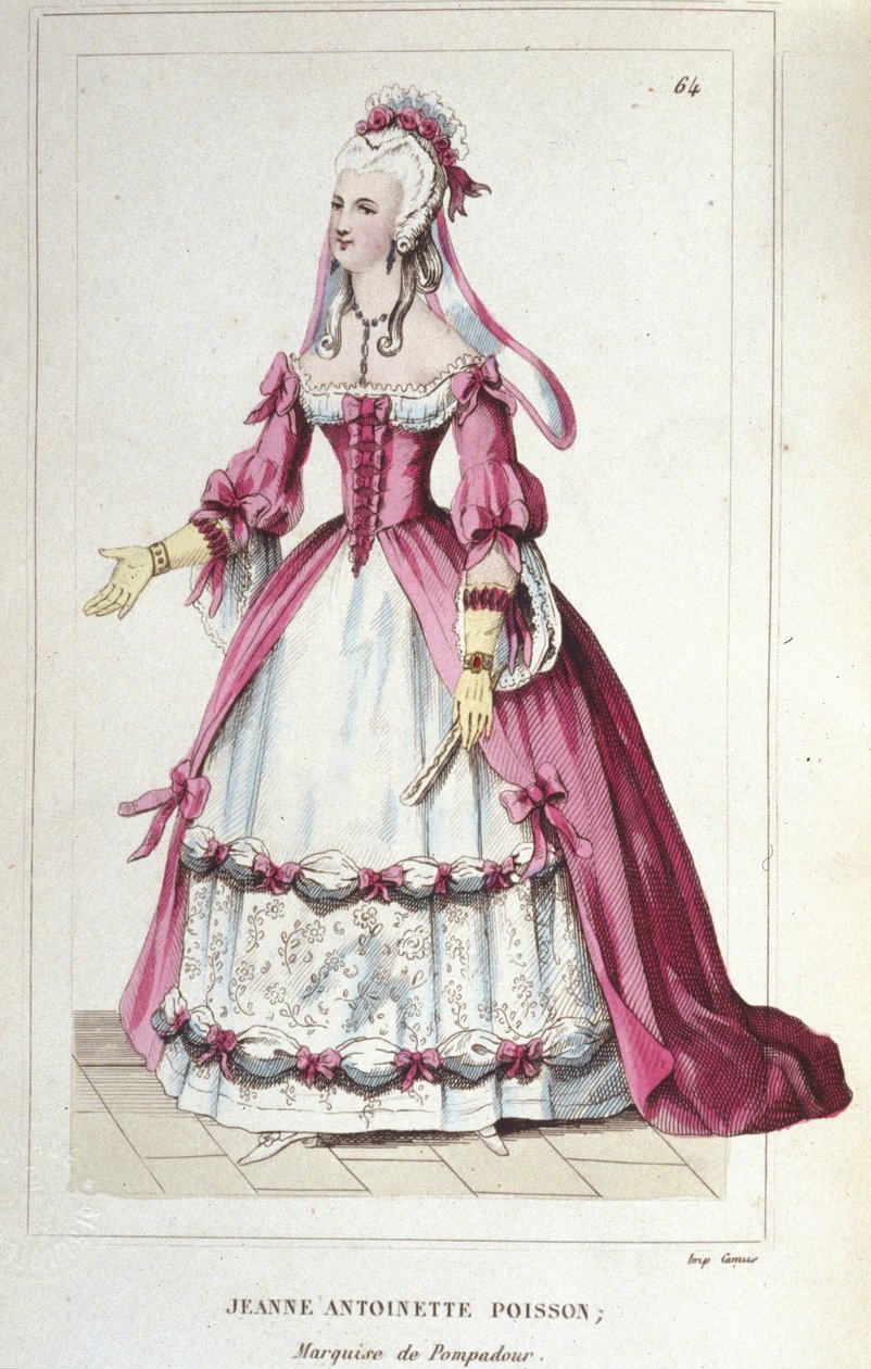 Jeanne-Antoinette Poisson, Pompadour Markizi (Madame de Pompadour olarak bilinir) portresi by Unknown artist