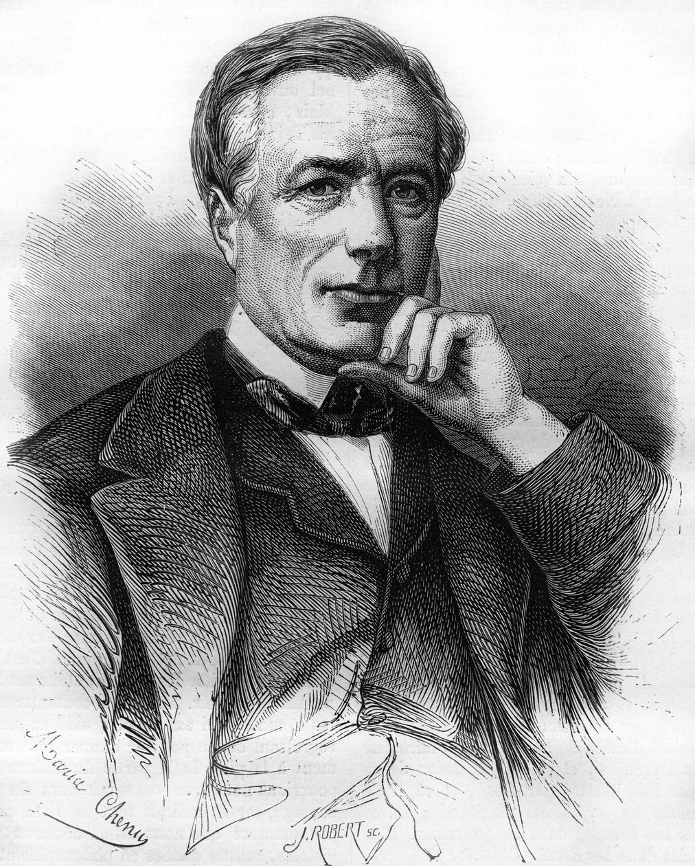 Xavier Marmier (1809-1892), Fransız yazar. by Unknown artist