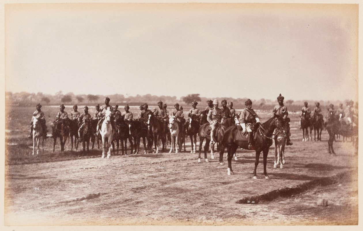 7. Bengal Süvari Alayı, Delhi Tatbikat Kampı sırasında by Unknown photographer