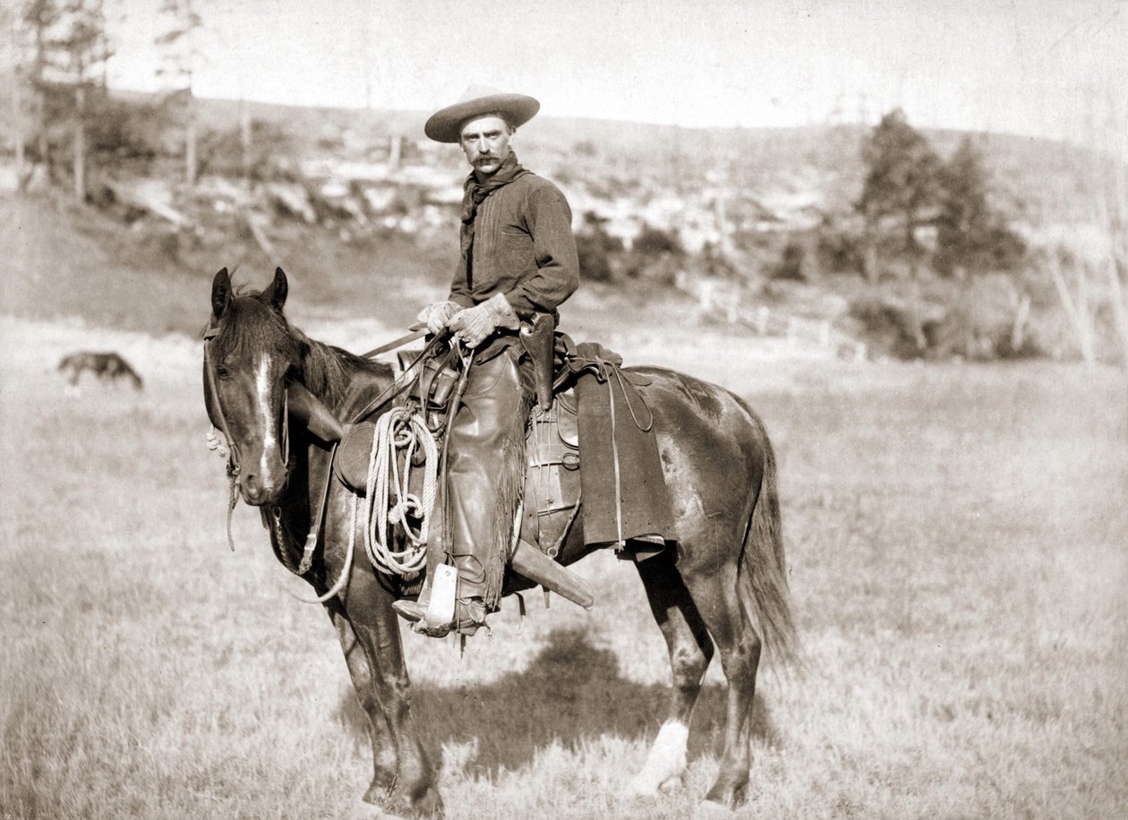 At sırtında bir kovboy - fotoğraf by Unknown photographer