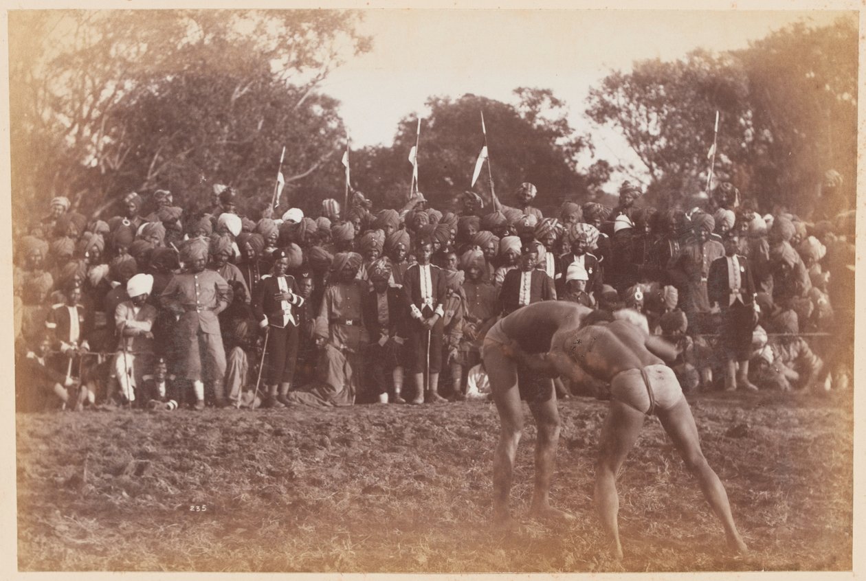 Bir güreş yarışması, Delhi by Unknown photographer