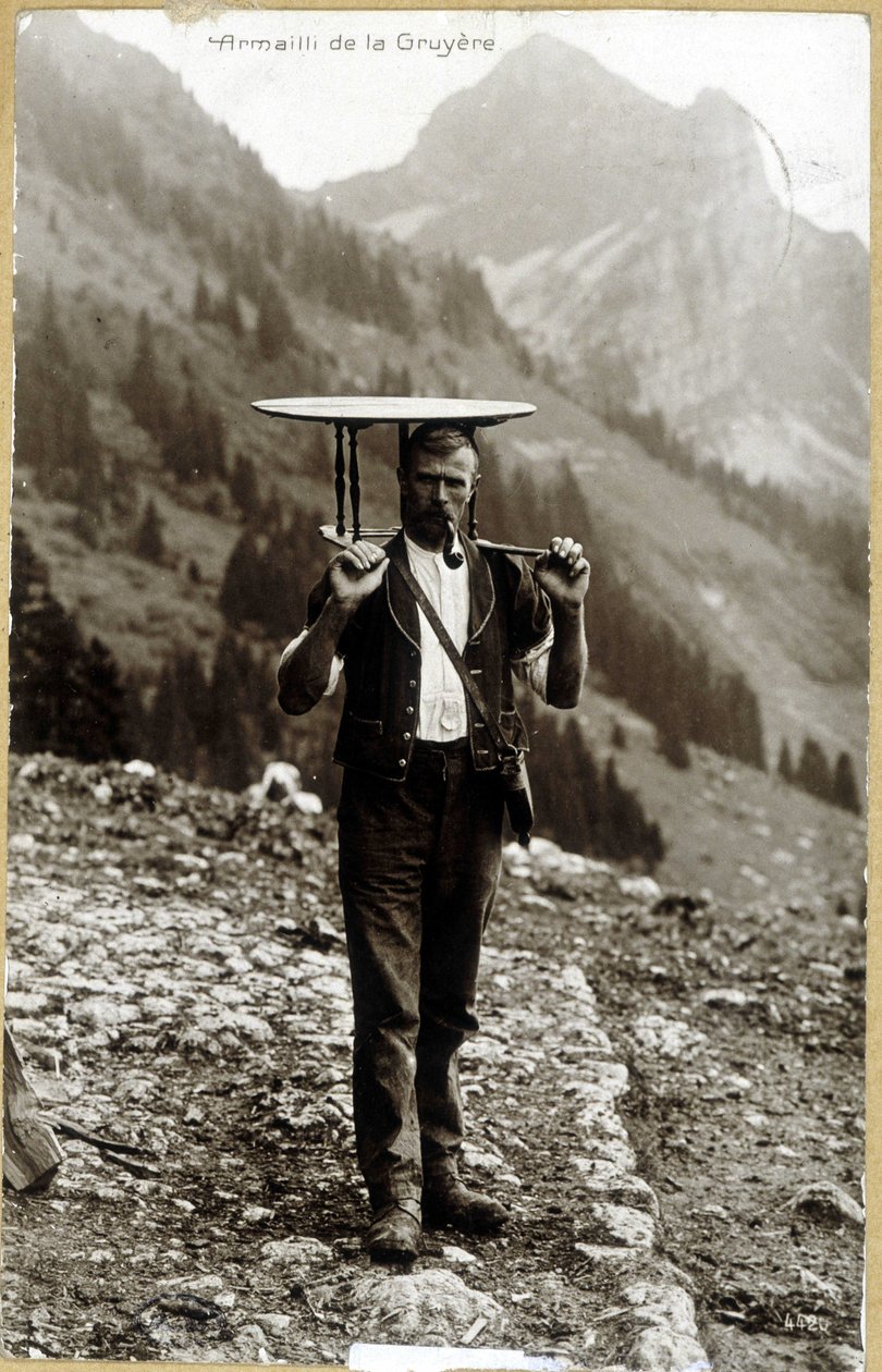 Armailli de la Gruyère - kartpostal, 19. yüzyıl sonu by Unknown photographer