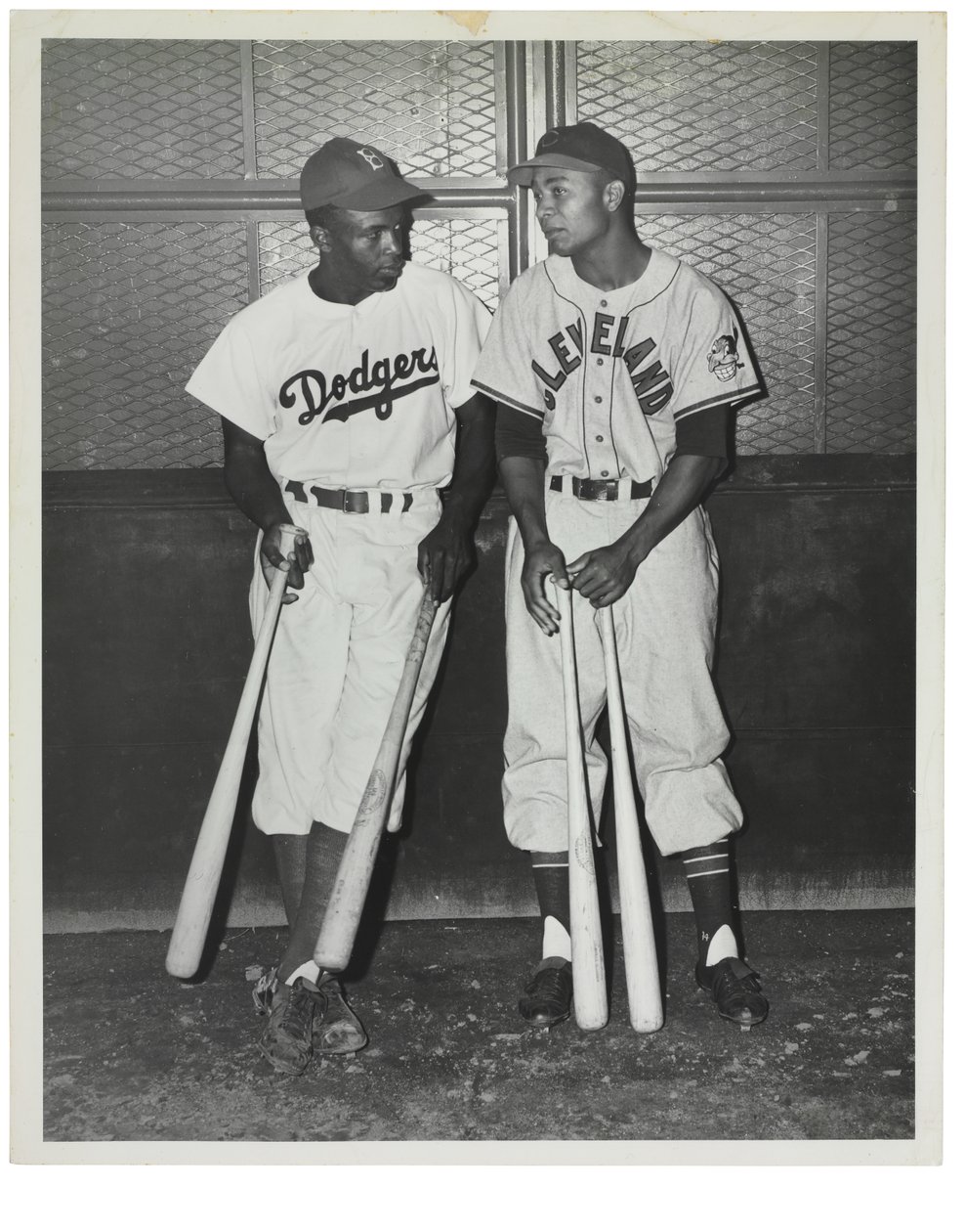 Jackie Robinson ve Larry Doby, 1947 dolayları (fotoğraf (s/b) by Unknown photographer