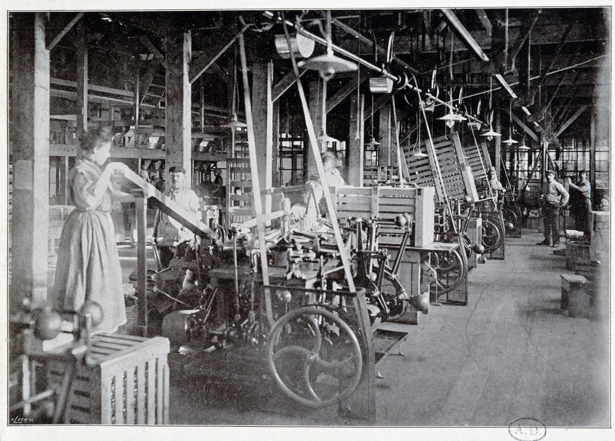 Van Houten çikolata fabrikasında ambalaj imalatı - fotoğrafçılık, 19. yüzyıl sonu by Unknown photographer