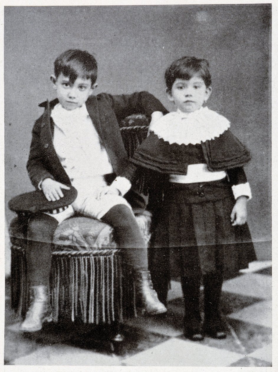 Yedi yaşında Pablo Picasso ve kız kardeşi - Sabartes