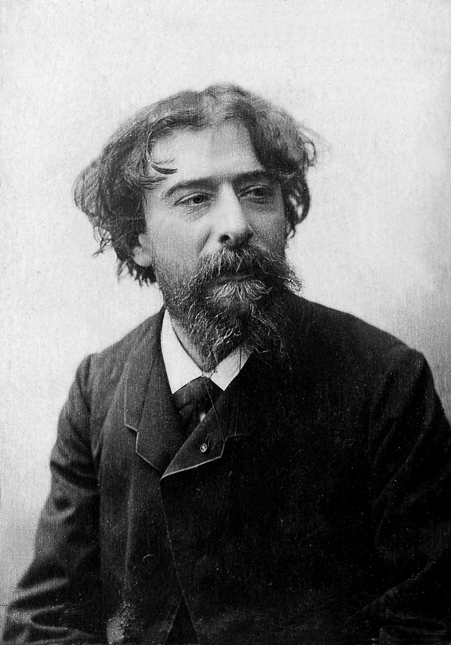 Alphonse Daudet (1840-1897), Fransız romancı ve hikaye anlatıcısının portresi. by Unknown photographer