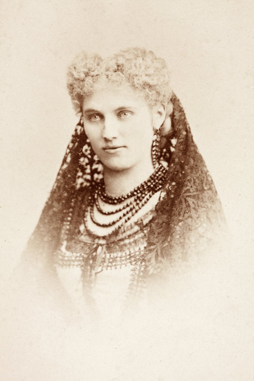 Christine Nilsson'ın kostümlü portresi by Unknown photographer