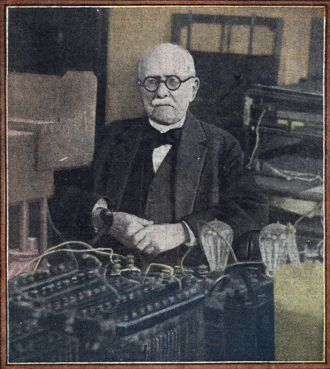 Edouard Branly (1844-1940) fizikçi portresi (Fransız mucit, fizikçi Edouard Branly