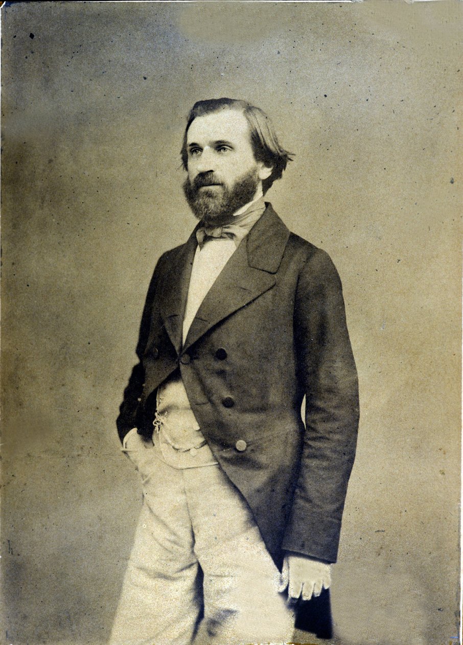 1845 dolaylarında Giuseppe Verdi'nin portresi Museo della Scala de Milan by Unknown photographer