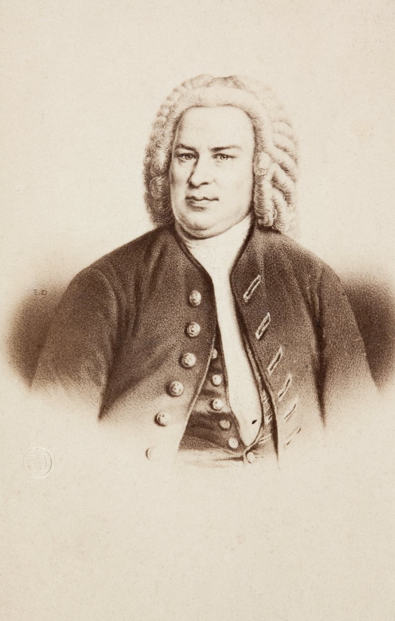 Daha önceki bir görüntüden Johann Sebastian Bach'ın portresi by Unknown photographer