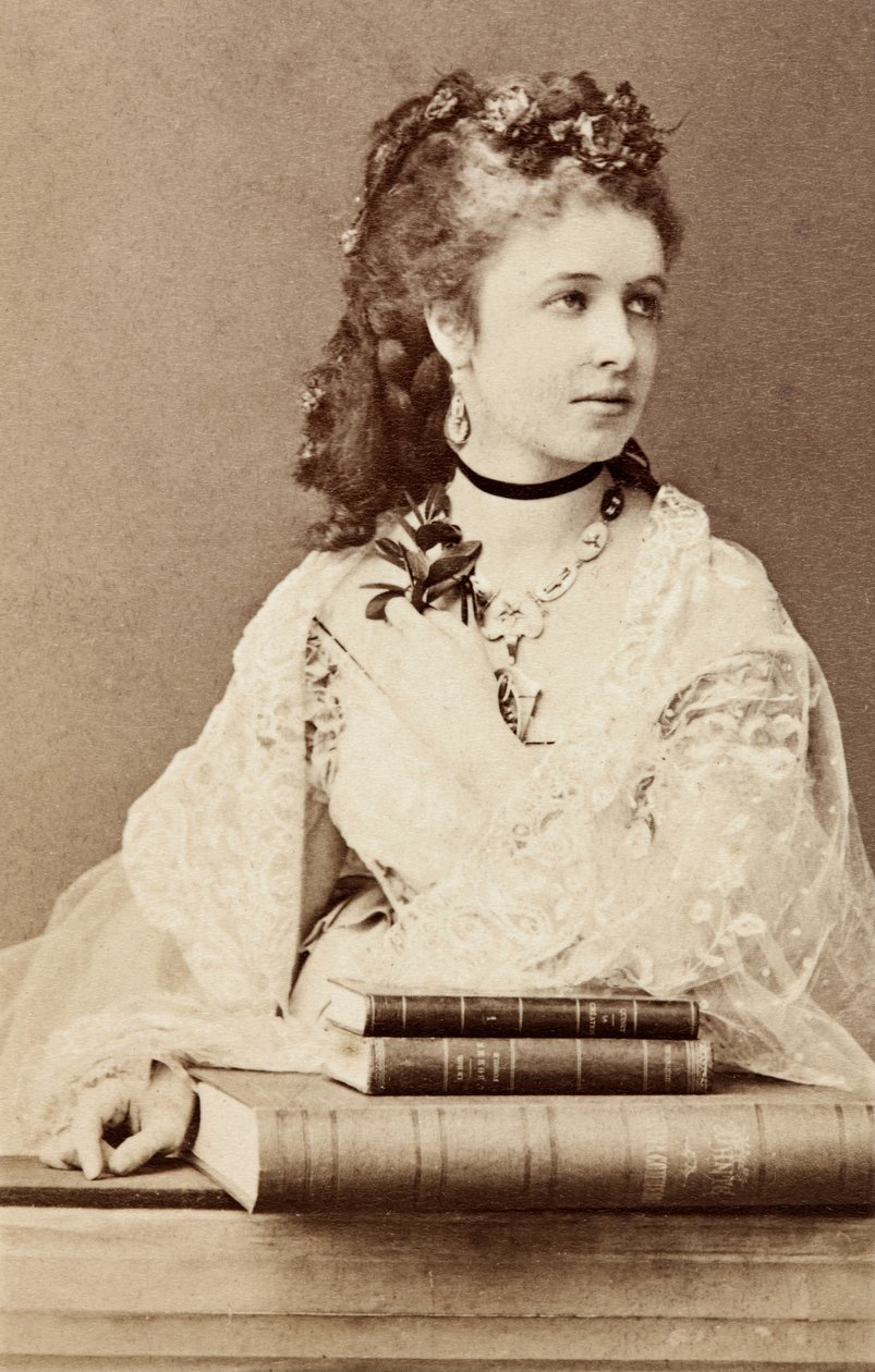Pauline Lucca'nın Portresi, 1860'lar dolayları (s/b fotoğraf) by Unknown photographer
