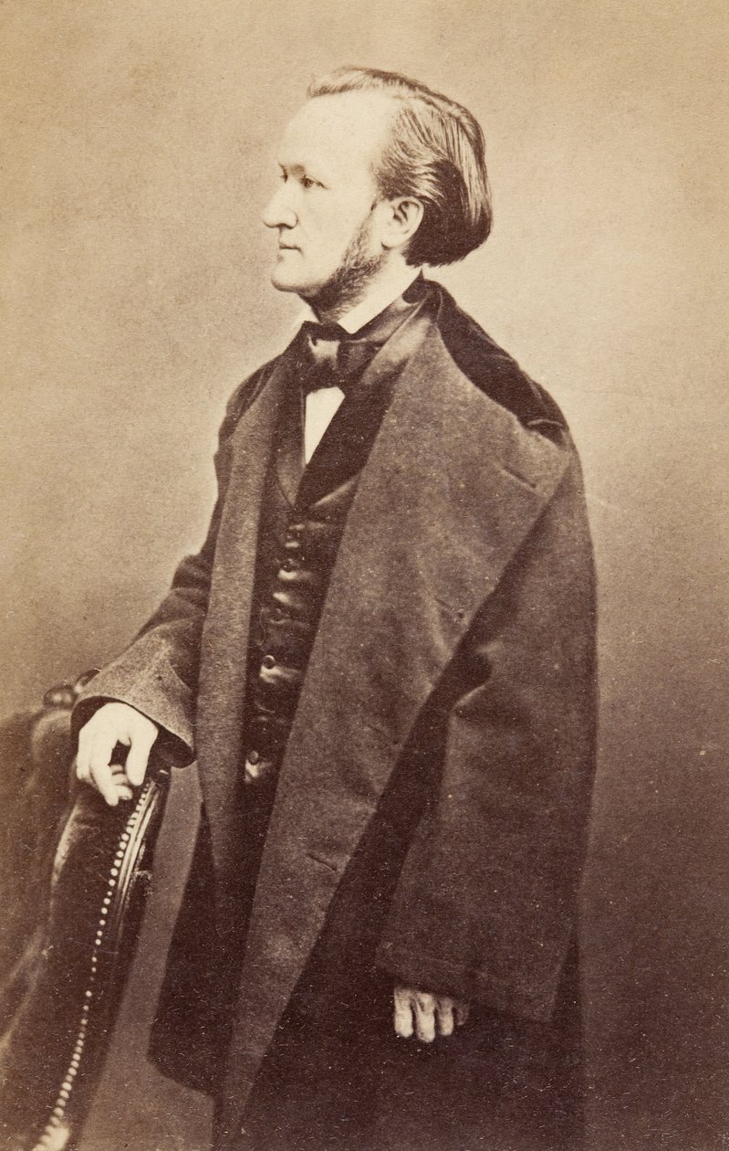 Richard Wagner'in Portresi, 1860'lar (s/b fotoğraf) by Unknown photographer
