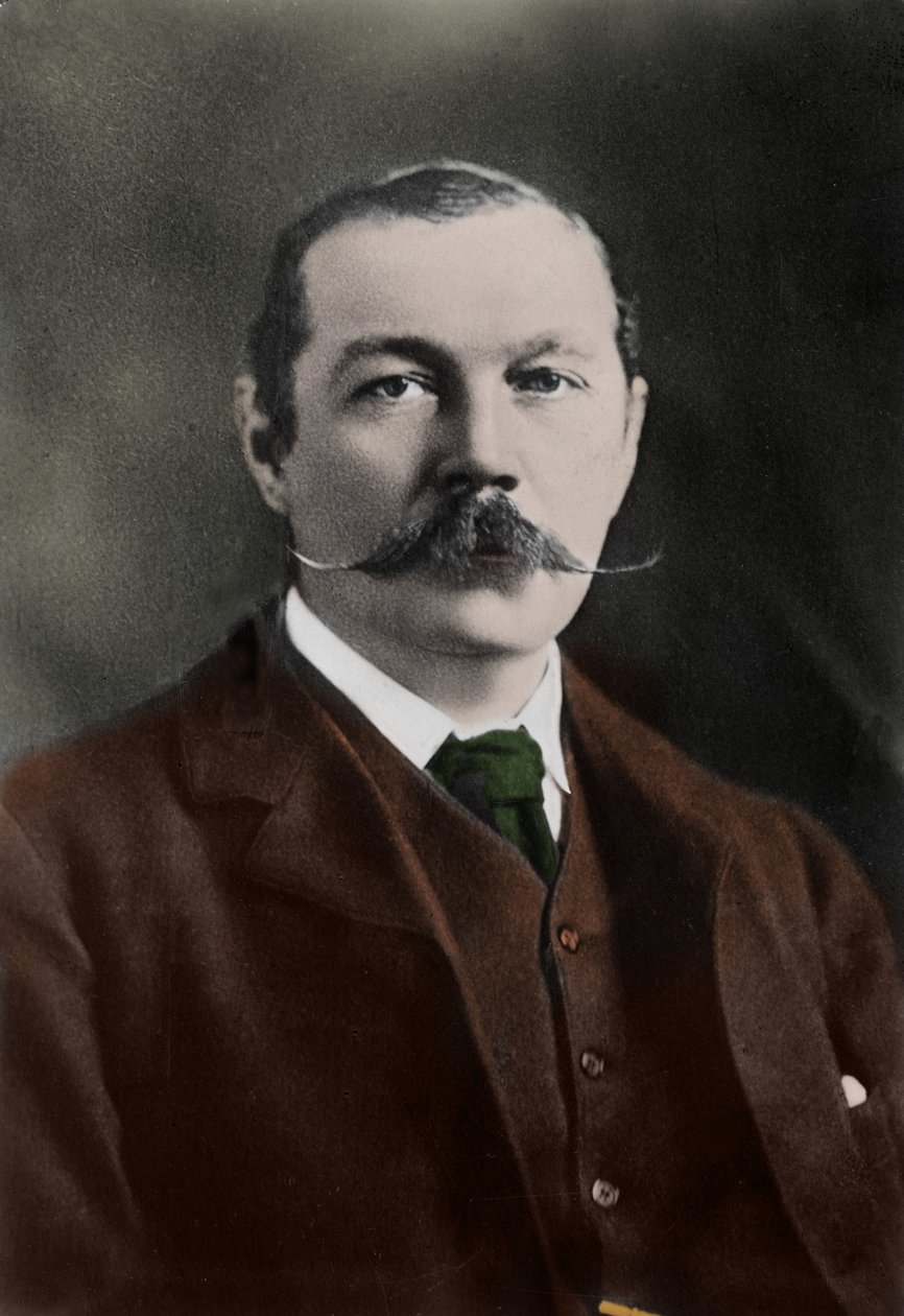 Sir Arthur Conan Doyle'un (1859-1930) portresi, İngiliz yazar, “Sherlock Holmes” karakterinin yaratıcısı. by Unknown photographer