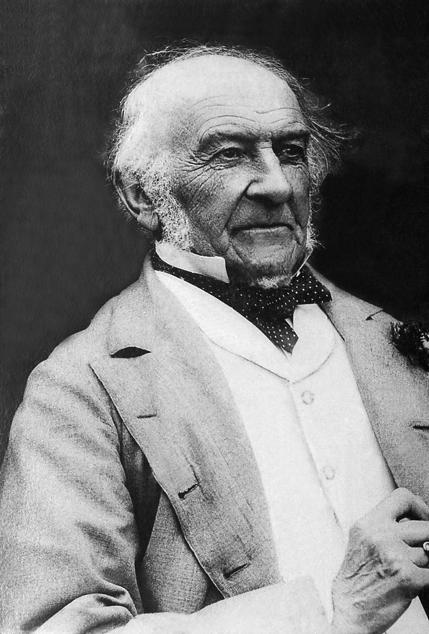 William Ewart Gladstone (1809-1898), İngiltere Başbakanı ve politikacı portresi. by Unknown photographer