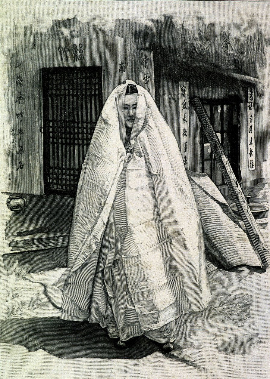 19. yüzyılın sonunda Koreli bir bayanın portresi. by Unknown photographer