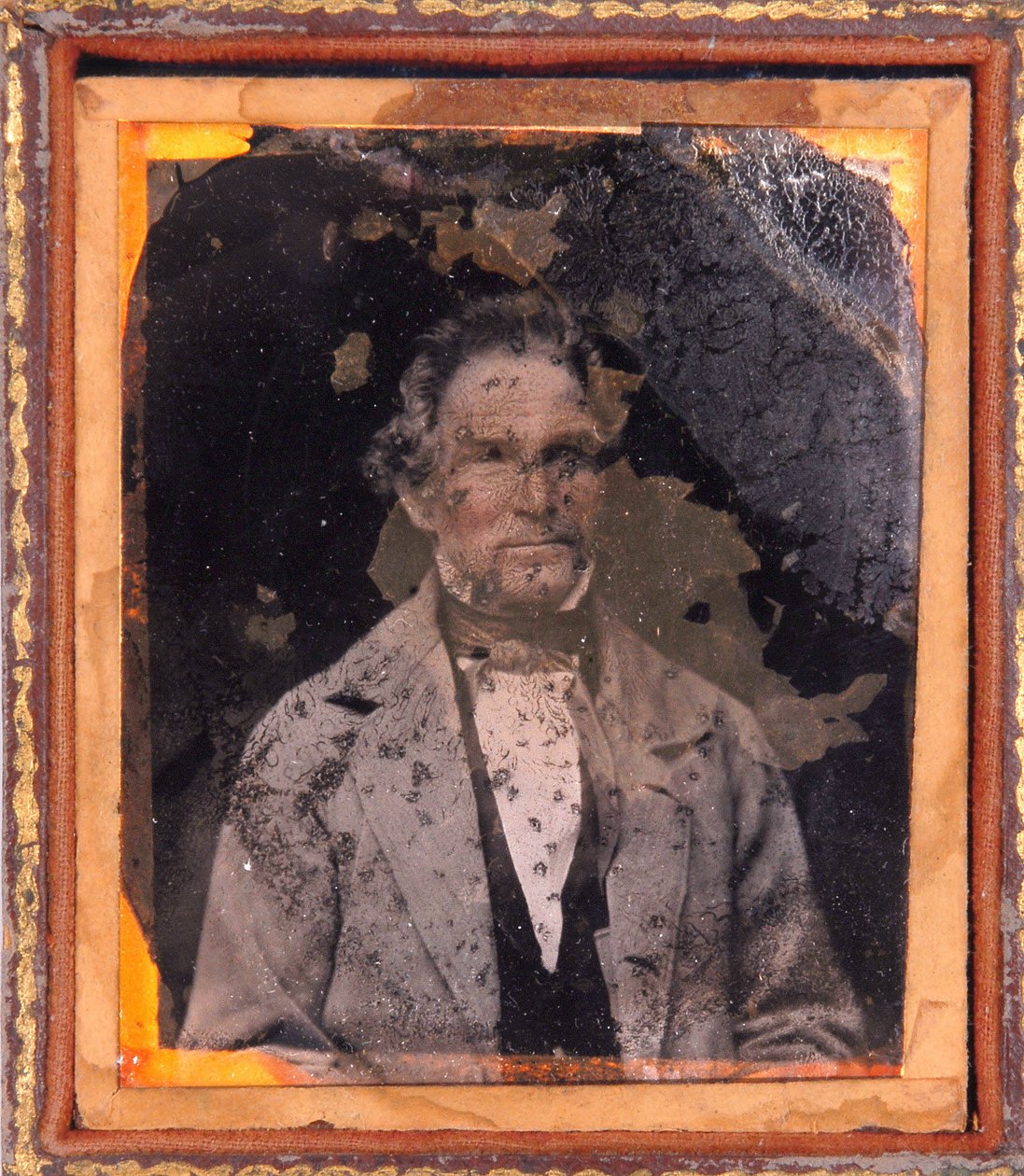 Bir adamın portresi. 1850 dolaylarında çerçeve altında Dagerreyotipi (Daguerre). by Unknown photographer