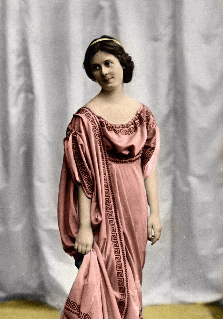 Dansçı Isadora Duncan'ın portresi (1877-1927) (Dansçı Isadora Duncan'ın portresi) 20. yüzyıl başı fotoğrafı Özel koleksiyon by Unknown photographer