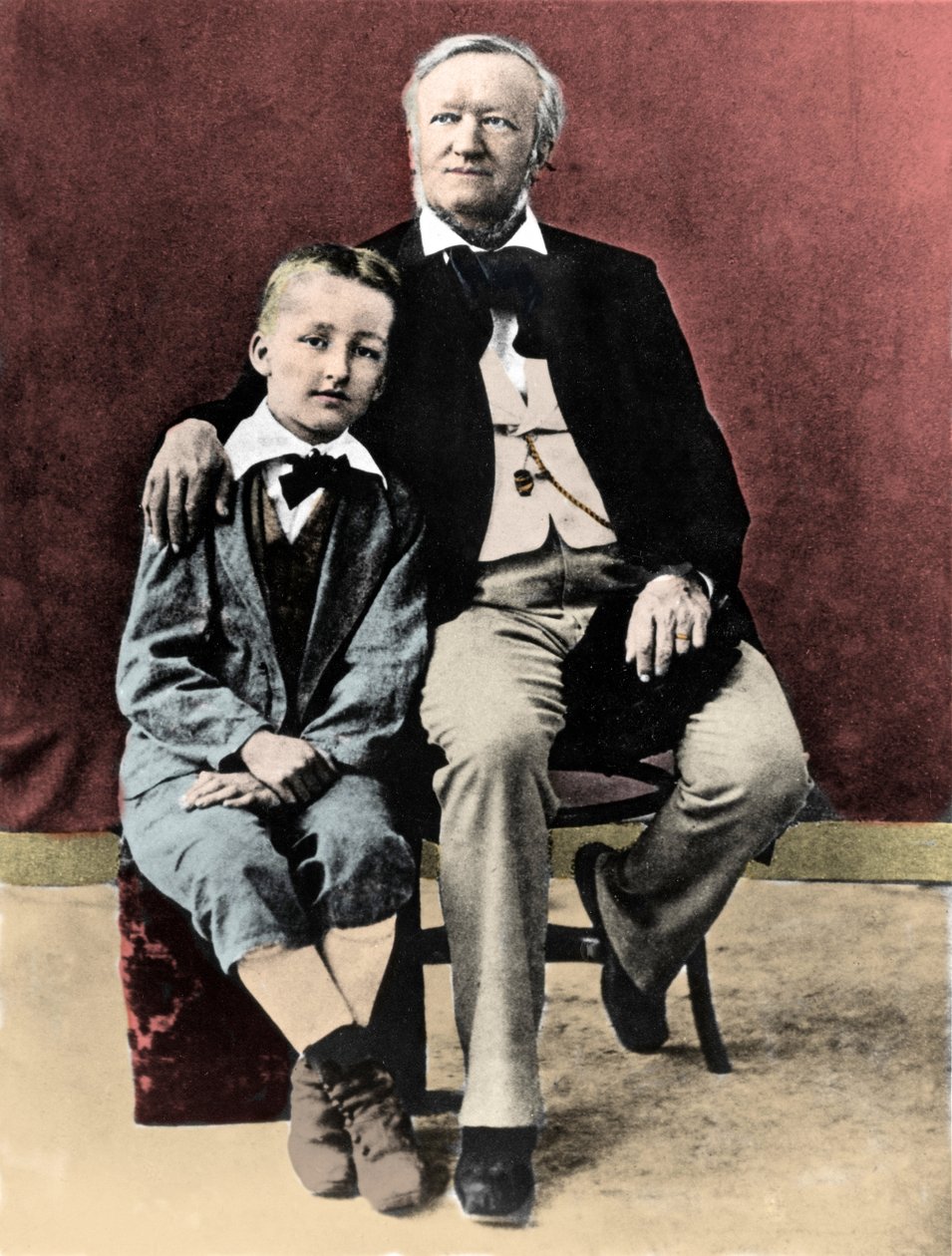 Richard Wagner, oğlu Siegfried Wagner (1869-1930) ile 1880 dolaylarında by Unknown photographer