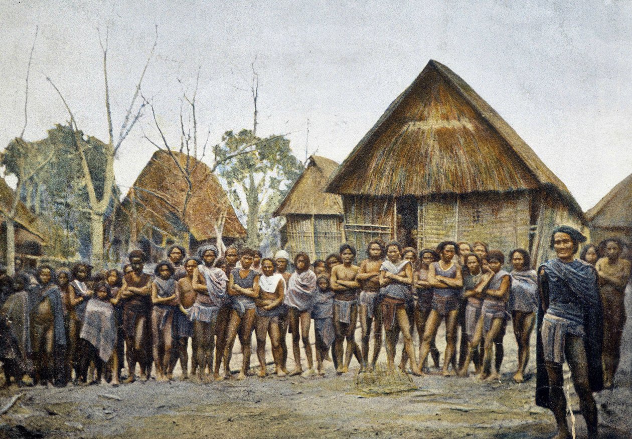 Moi Köyü ve Kontai sakinleri, Annam, c. 1895, “Dünya Çapında”, 19. yüzyıl sonu. by Unknown photographer
