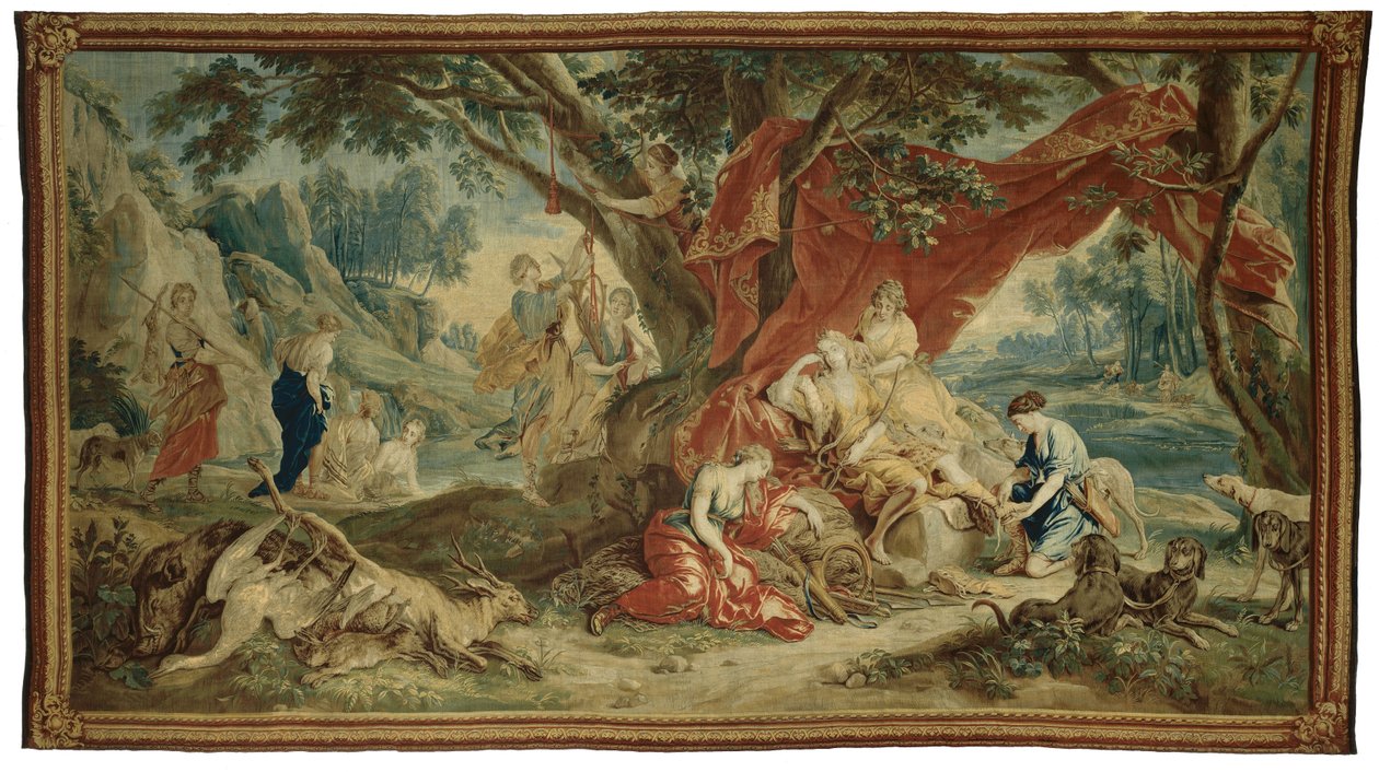 Dinlenme Diana, tanrıların zaferlerinden by Urbanus Leyniers (possibly)