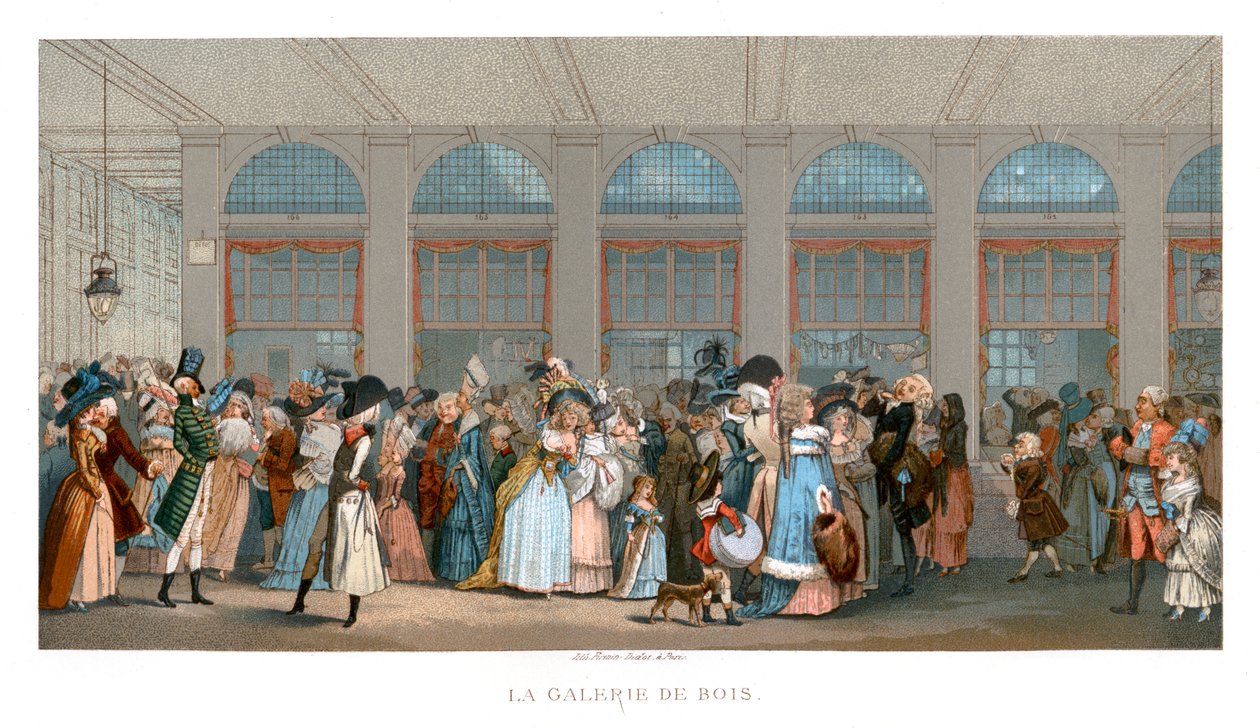 Galerie de Bois, Paris, 1787, 1885. by Urrabieta