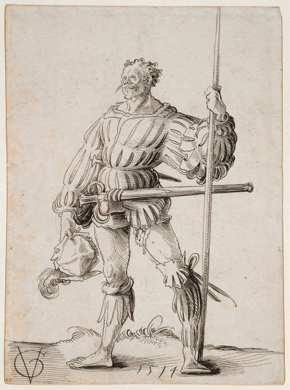 Mızraklı Asker, 1514 by Urs Graf