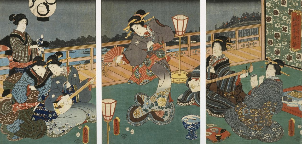 cariyeler eğlenceli by Utagawa Kunisada