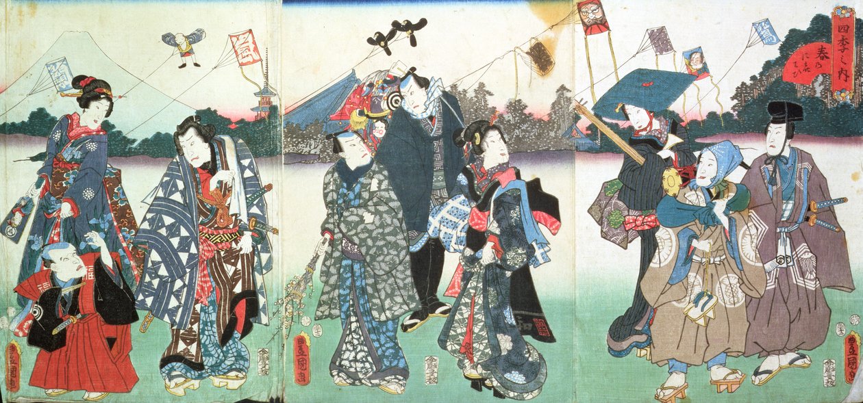 Yılbaşı şenliği, by Utagawa Kunisada