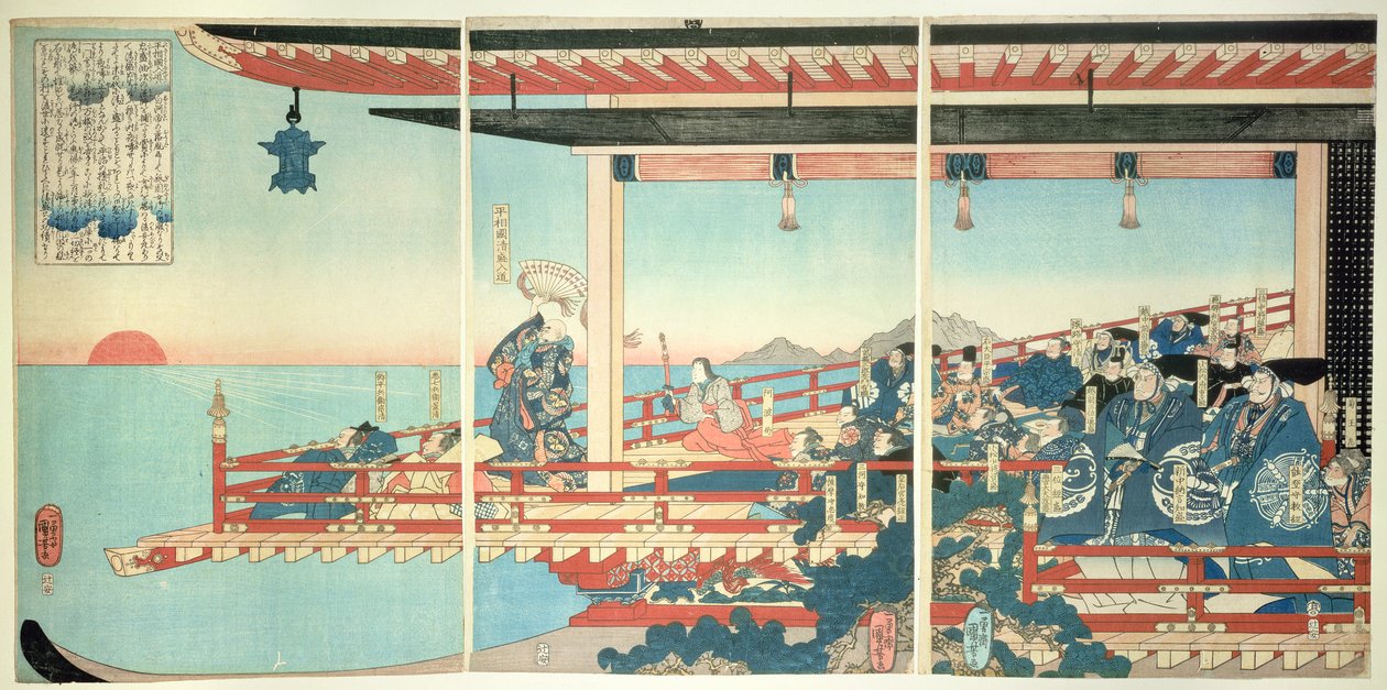 Kiyomori Büyülerle Gün Batımını Tutukluyor by Utagawa Kuniyoshi