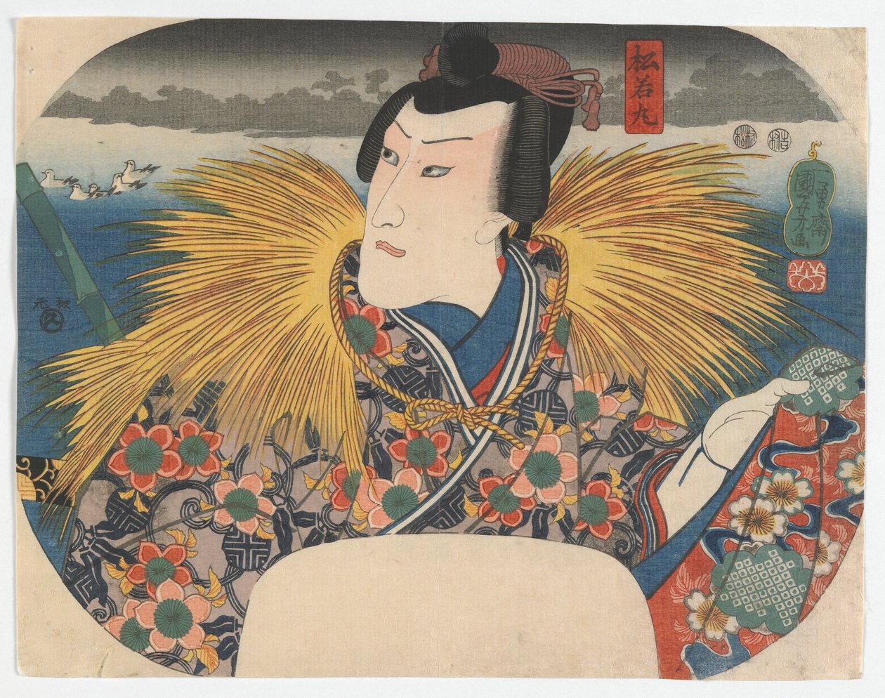 Aktör Ichikawa Danjuro VIII, Matsuwakamaru rolünde, Edo dönemi, 1847 (renkli tahta baskı) by Utagawa Kuniyoshi