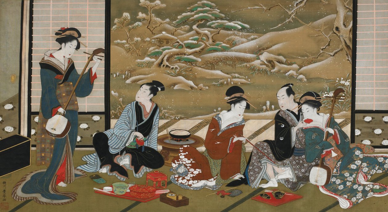 Bir Kış Partisi by Utagawa Toyoharu