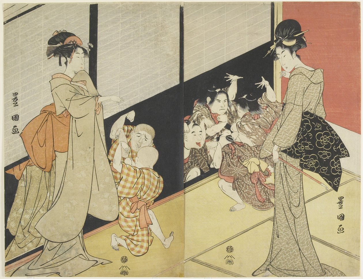 Düşüncelerinden Memnun Olan Çocuklar, 1704-1825 by Utagawa Toyokuni