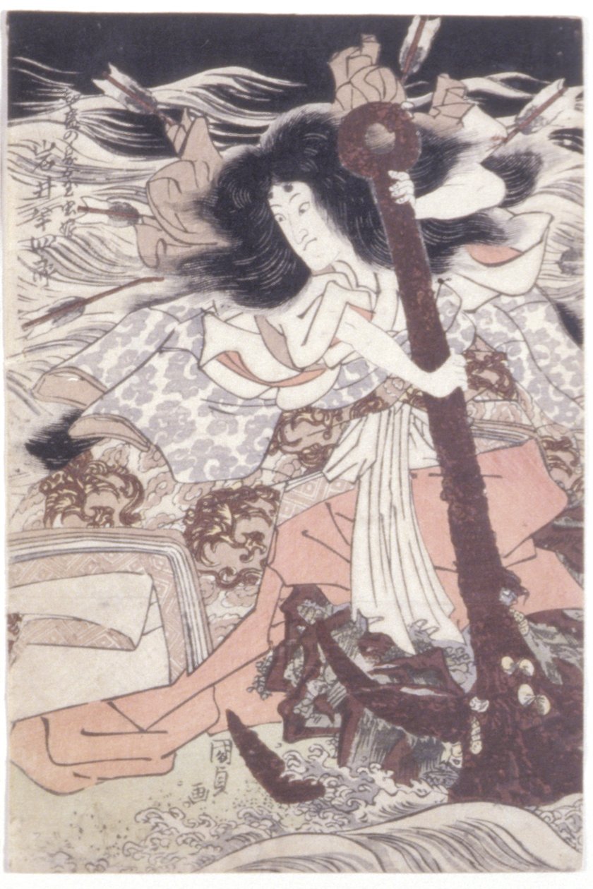 Iwai Hanshiro V Taira No Tomomori'nin Kızı Tamamushi'nin Hayaleti Olarak (renkli tahta baskı) by Utagawa (1786 1865) Kunisada