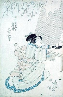Iwai Kumesaturo Date Otsura, bir Çay Evi Kızı olarak (tahta baskı) by Utagawa Kunisada