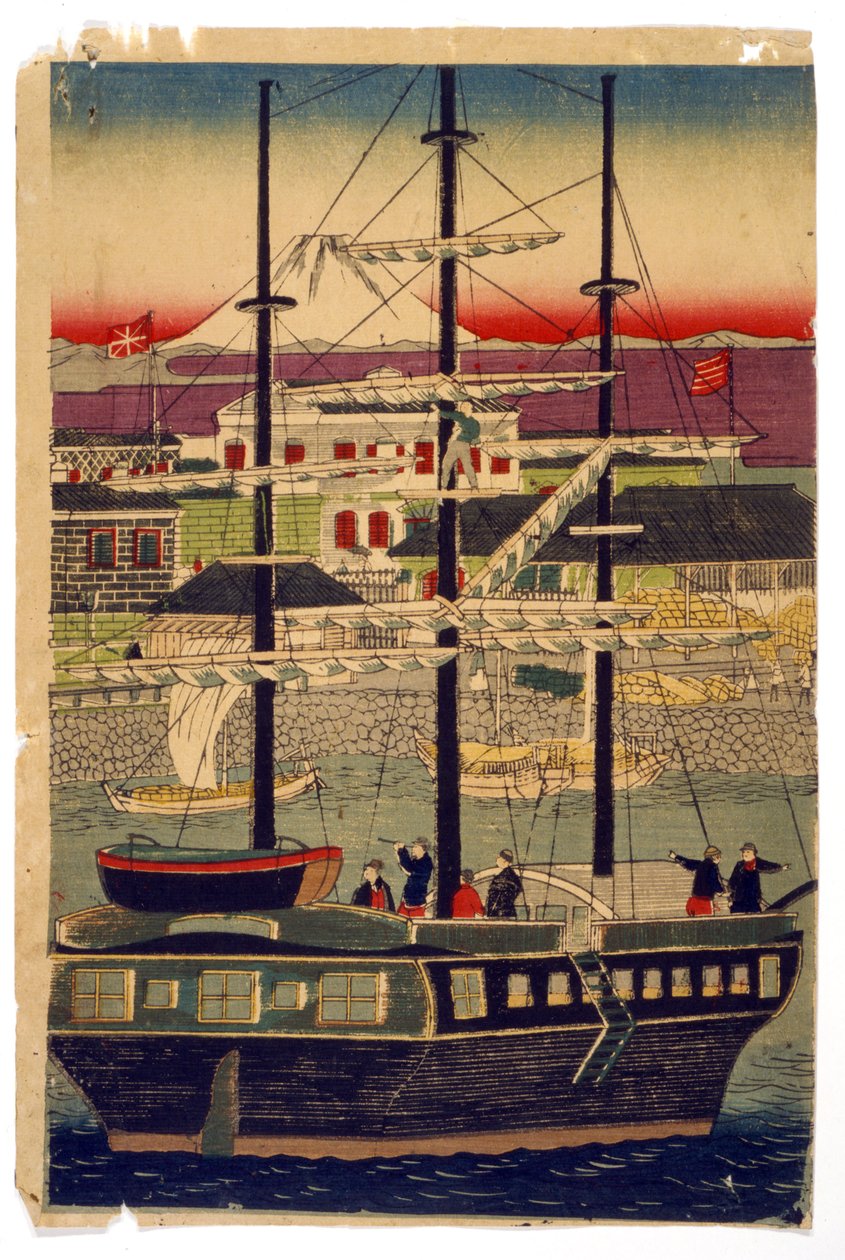 Kyoto Limanı, Japonya by Utagawa (1786 1865) Kunisada