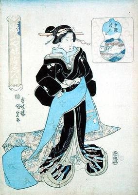 Bir Hanımefendinin Portresi (tahta baskı) by Utagawa Kunisada