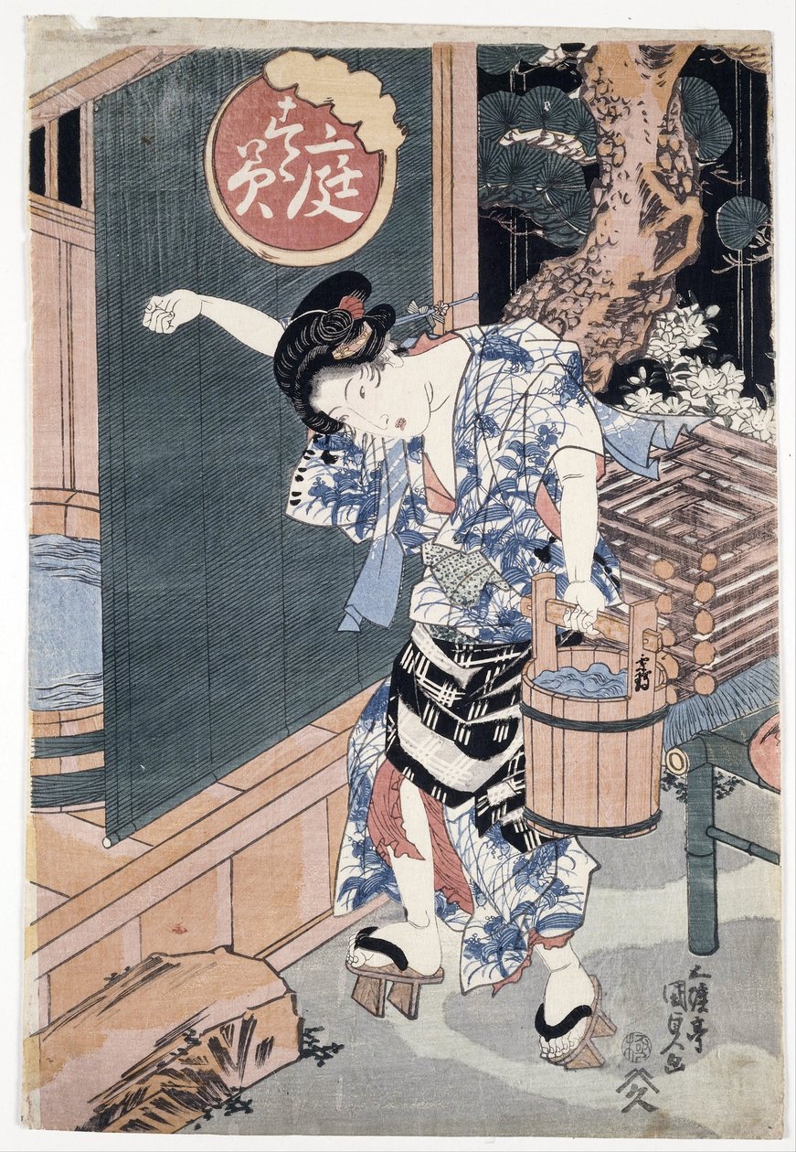 Kunisada (Toyokuni III), Utagawa (1786-1865) için bahçe küveti by Utagawa Kunisada